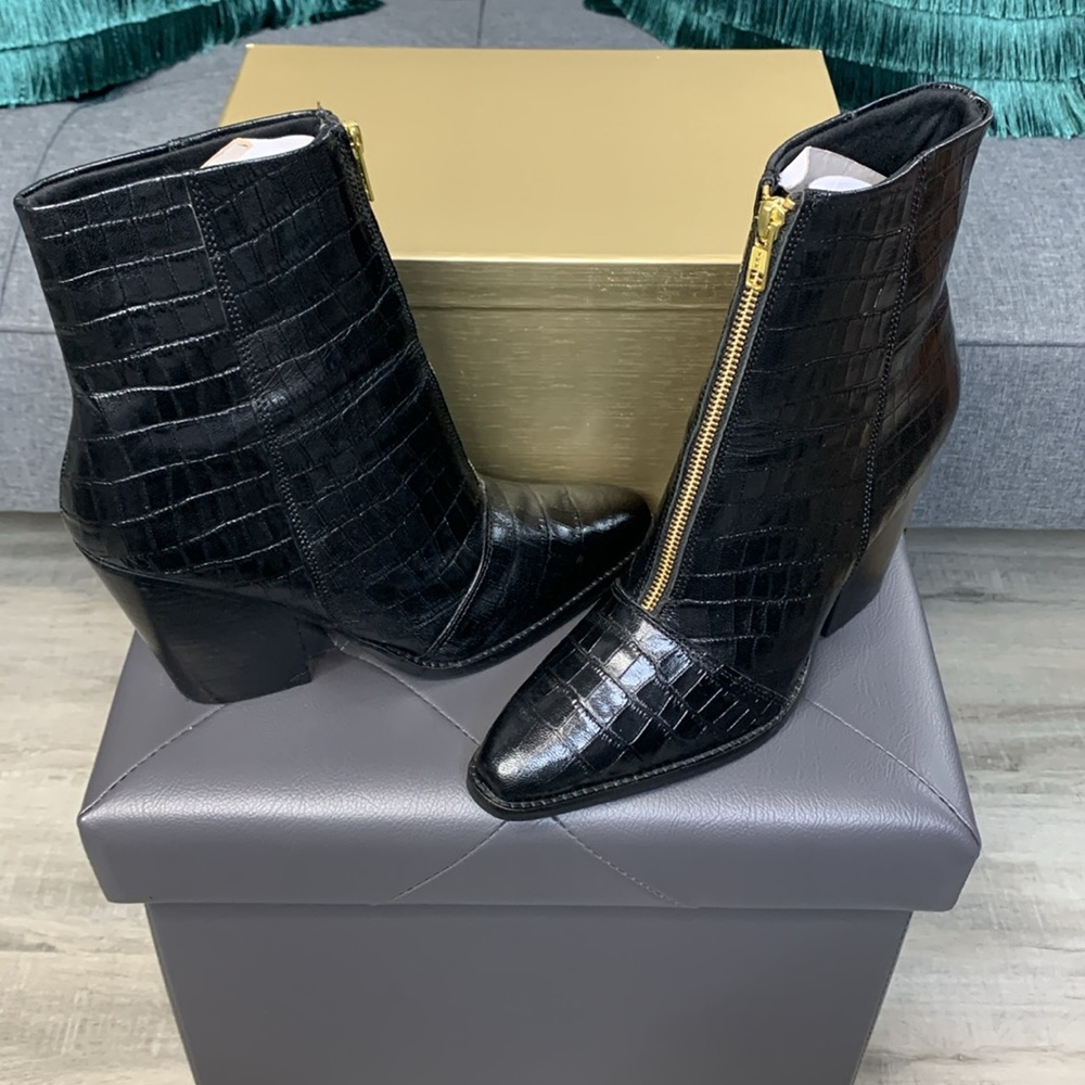 ASOS Crocodile ZipUp Booties - Picture 3 of 7